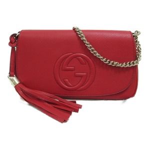 Gucci Soho Chain Shoulder Bag Red
